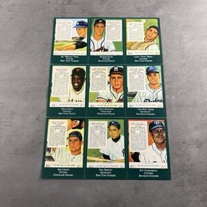 1954 Red Man Tobacco Uncut Repro Sheet Willie Mays Yogi Berra Whitey Ford